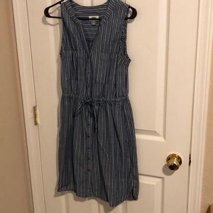 Old Navy Denim Striped Sleeveless Dress